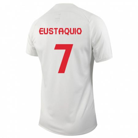 Kandiny Herren Kanadische Stephen Eustáquio #7 Weiß Auswärtstrikot Trikot 24-26 T-Shirt
