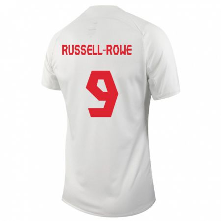 Kandiny Herren Kanadische Jacen Russell-Rowe #9 Weiß Auswärtstrikot Trikot 24-26 T-Shirt