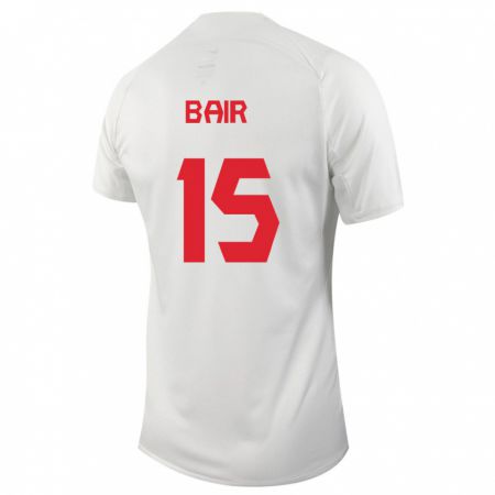 Kandiny Herren Kanadische Theo Bair #15 Weiß Auswärtstrikot Trikot 24-26 T-Shirt