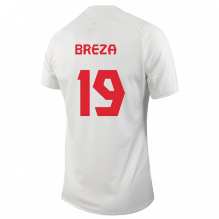 Kandiny Herren Kanadische Sebastian Breza #19 Weiß Auswärtstrikot Trikot 24-26 T-Shirt