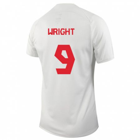 Kandiny Herren Kanadische Lowell Wright #9 Weiß Auswärtstrikot Trikot 24-26 T-Shirt