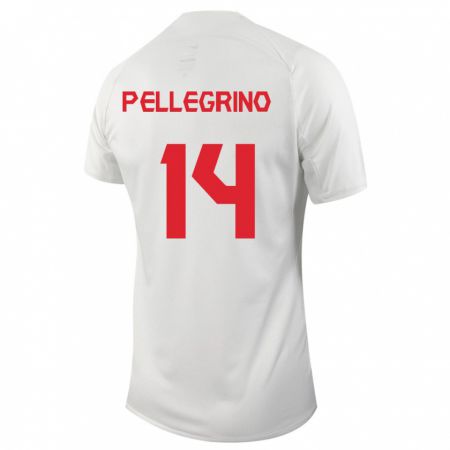 Kandiny Herren Kanadische Gabriel Pellegrino #14 Weiß Auswärtstrikot Trikot 24-26 T-Shirt