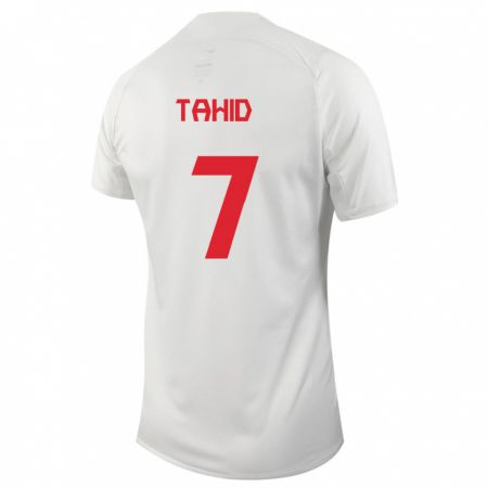Kandiny Herren Kanadische Taryck Tahid #7 Weiß Auswärtstrikot Trikot 24-26 T-Shirt