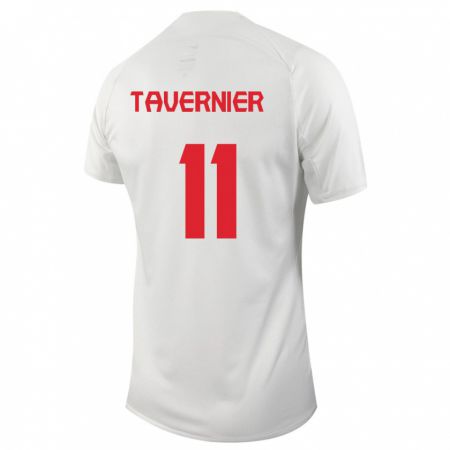 Kandiny Herren Kanadische Kevaughn Tavernier #11 Weiß Auswärtstrikot Trikot 24-26 T-Shirt
