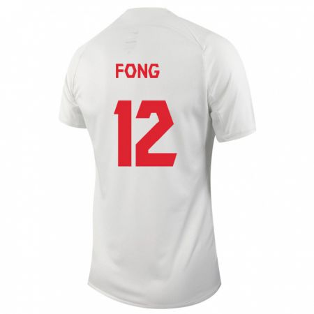 Kandiny Herren Kanadische Aidan Fong #12 Weiß Auswärtstrikot Trikot 24-26 T-Shirt