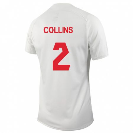Kandiny Herren Kanadische Sydney Collins #2 Weiß Auswärtstrikot Trikot 24-26 T-Shirt