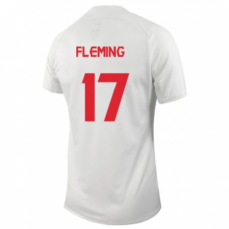 Kandiny Herren Kanadische Jessie Fleming #17 Weiß Auswärtstrikot Trikot 24-26 T-Shirt