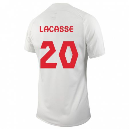 Kandiny Herren Kanadische Cloé Lacasse #20 Weiß Auswärtstrikot Trikot 24-26 T-Shirt