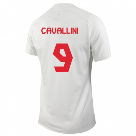 Kandiny Herren Kanadische Lucas Cavallini #9 Weiß Auswärtstrikot Trikot 24-26 T-Shirt