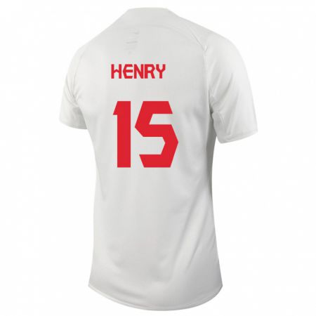Kandiny Herren Kanadische Doneil Henry #15 Weiß Auswärtstrikot Trikot 24-26 T-Shirt