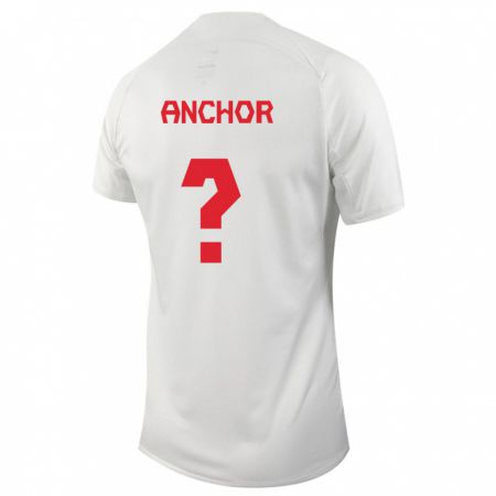 Kandiny Herren Kanadische Max Anchor #0 Weiß Auswärtstrikot Trikot 24-26 T-Shirt