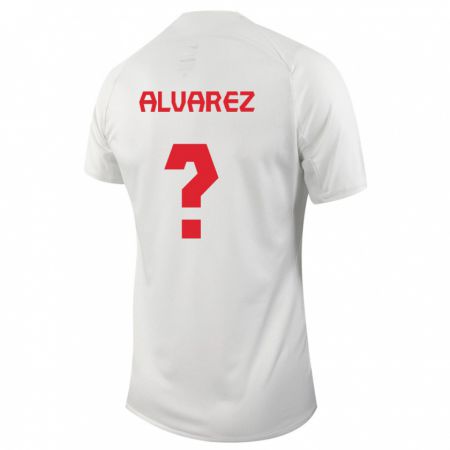 Kandiny Herren Kanadische Jordan Alvarez #0 Weiß Auswärtstrikot Trikot 24-26 T-Shirt