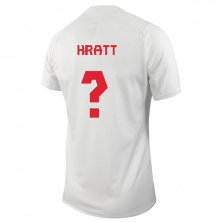 Kandiny Herren Kanadische Ronan Kratt #0 Weiß Auswärtstrikot Trikot 24-26 T-Shirt