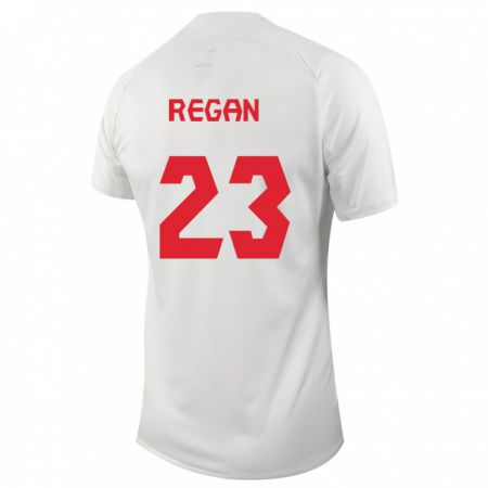 Kandiny Herren Kanadische Emma Regan #23 Weiß Auswärtstrikot Trikot 24-26 T-Shirt