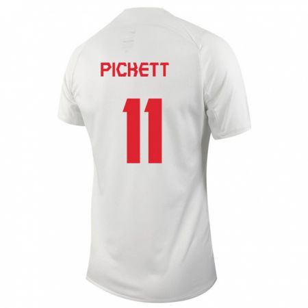 Kandiny Herren Kanadische Victoria Pickett #11 Weiß Auswärtstrikot Trikot 24-26 T-Shirt