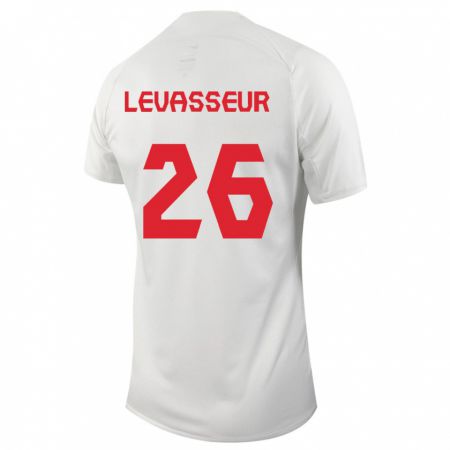 Kandiny Herren Kanadische Marie Levasseur #26 Weiß Auswärtstrikot Trikot 24-26 T-Shirt