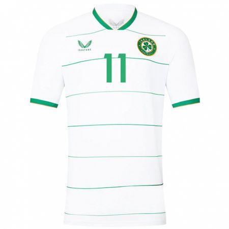 Kandiny Herren Irische Kevin Zefi #11 Weiß Auswärtstrikot Trikot 24-26 T-Shirt