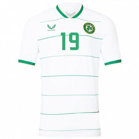 Kandiny Herren Irische Abbie Larkin #19 Weiß Auswärtstrikot Trikot 24-26 T-Shirt