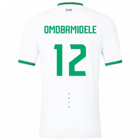 Kandiny Herren Irische Andrew Omobamidele #12 Weiß Auswärtstrikot Trikot 24-26 T-Shirt
