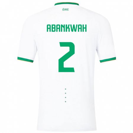 Kandiny Herren Irische James Abankwah #2 Weiß Auswärtstrikot Trikot 24-26 T-Shirt