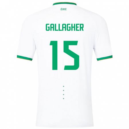 Kandiny Herren Irische Oisín Gallagher #15 Weiß Auswärtstrikot Trikot 24-26 T-Shirt