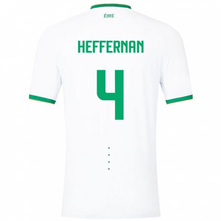 Kandiny Herren Irische Cathal Heffernan #4 Weiß Auswärtstrikot Trikot 24-26 T-Shirt