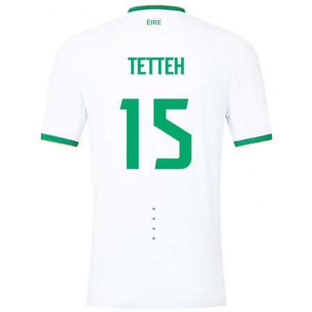 Kandiny Herren Irische Gideon Tetteh #15 Weiß Auswärtstrikot Trikot 24-26 T-Shirt