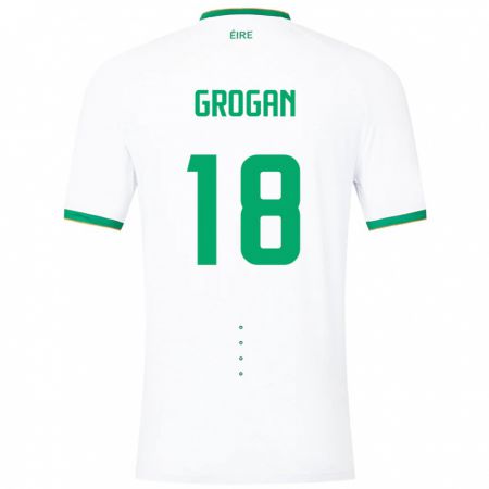 Kandiny Herren Irische Christy Grogan #18 Weiß Auswärtstrikot Trikot 24-26 T-Shirt