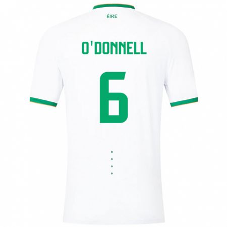 Kandiny Herren Irische Luke O'donnell #6 Weiß Auswärtstrikot Trikot 24-26 T-Shirt