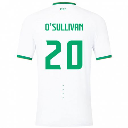 Kandiny Herren Irische Cathal O'sullivan #20 Weiß Auswärtstrikot Trikot 24-26 T-Shirt