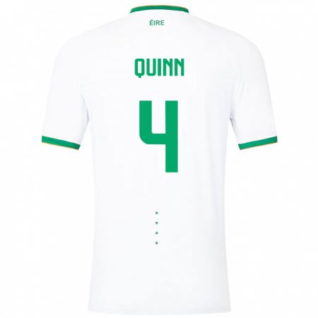 Kandiny Herren Irische Louise Quinn #4 Weiß Auswärtstrikot Trikot 24-26 T-Shirt