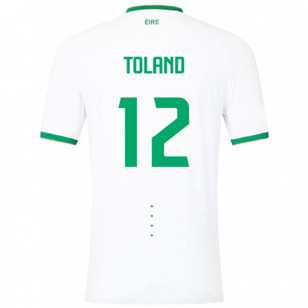 Kandiny Herren Irische Tyler Toland #12 Weiß Auswärtstrikot Trikot 24-26 T-Shirt
