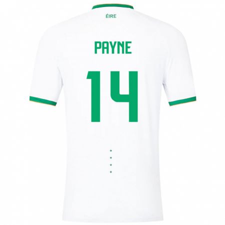 Kandiny Herren Irische Heather Payne #14 Weiß Auswärtstrikot Trikot 24-26 T-Shirt