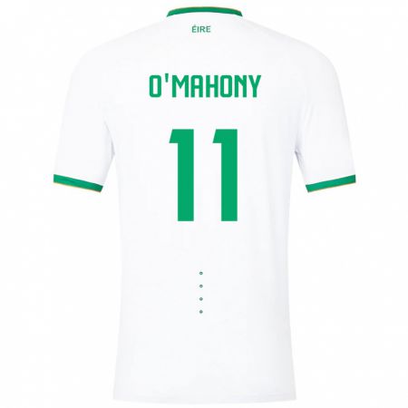 Kandiny Herren Irische Éabha O'mahony #11 Weiß Auswärtstrikot Trikot 24-26 T-Shirt