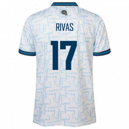 Kandiny Herren El Salvador Eduardo Rivas #17 Weiß Auswärtstrikot Trikot 24-26 T-Shirt