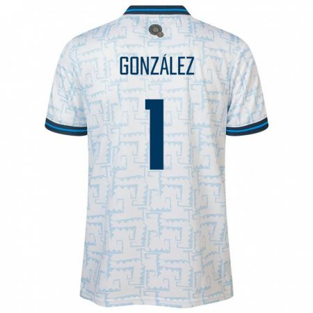 Kandiny Herren El Salvador Mario González #1 Weiß Auswärtstrikot Trikot 24-26 T-Shirt