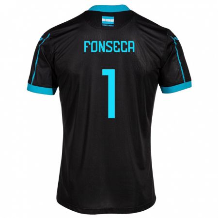 Kandiny Herren Honduras Harold Fonseca #1 Schwarz Auswärtstrikot Trikot 24-26 T-Shirt