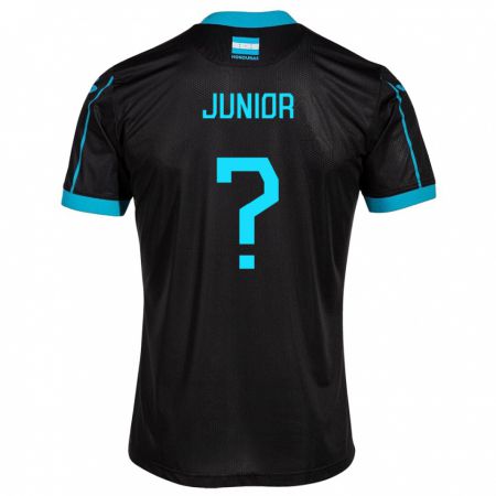 Kandiny Herren Honduras Junior Mejía #0 Schwarz Auswärtstrikot Trikot 24-26 T-Shirt