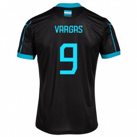 Kandiny Herren Honduras Nayrobi Vargas #9 Schwarz Auswärtstrikot Trikot 24-26 T-Shirt