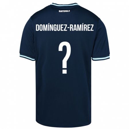 Kandiny Herren Guatemala Marco Domínguez-Ramírez #0 Blau Auswärtstrikot Trikot 24-26 T-Shirt