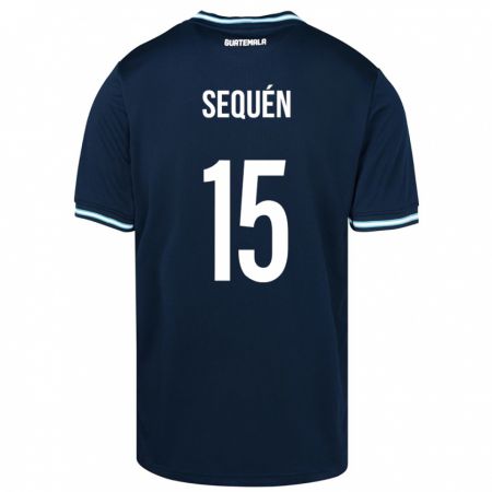 Kandiny Herren Guatemala Marlon Sequén #15 Blau Auswärtstrikot Trikot 24-26 T-Shirt