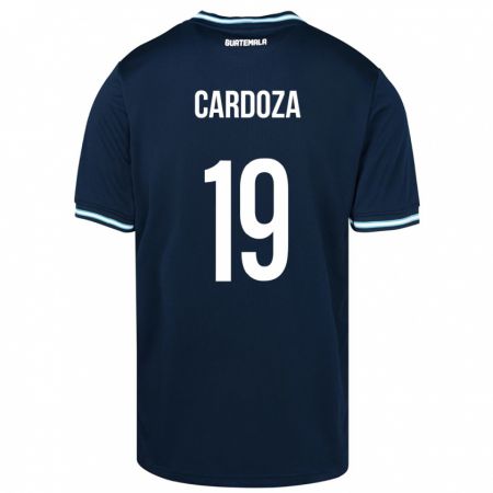 Kandiny Herren Guatemala Elmer Cardoza #19 Blau Auswärtstrikot Trikot 24-26 T-Shirt