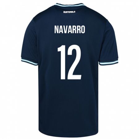 Kandiny Herren Guatemala Kenderson Navarro #12 Blau Auswärtstrikot Trikot 24-26 T-Shirt