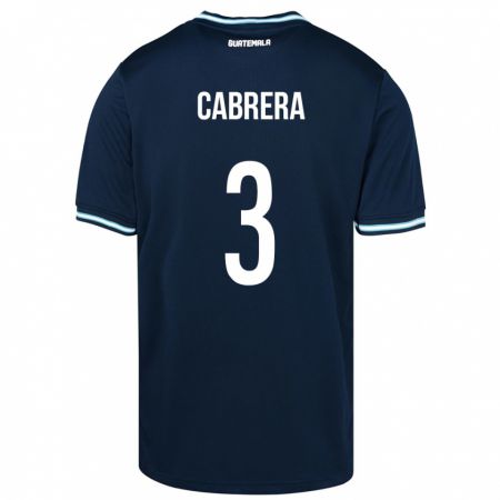 Kandiny Herren Guatemala Gabriel Cabrera #3 Blau Auswärtstrikot Trikot 24-26 T-Shirt