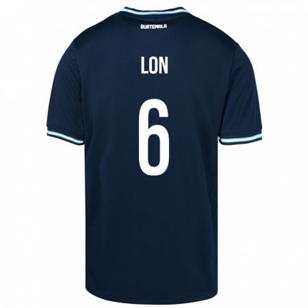 Kandiny Herren Guatemala Ariel Lon #6 Blau Auswärtstrikot Trikot 24-26 T-Shirt