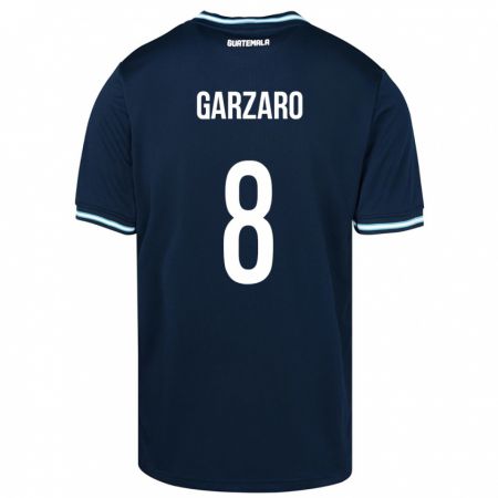 Kandiny Herren Guatemala Santiago Garzaro #8 Blau Auswärtstrikot Trikot 24-26 T-Shirt