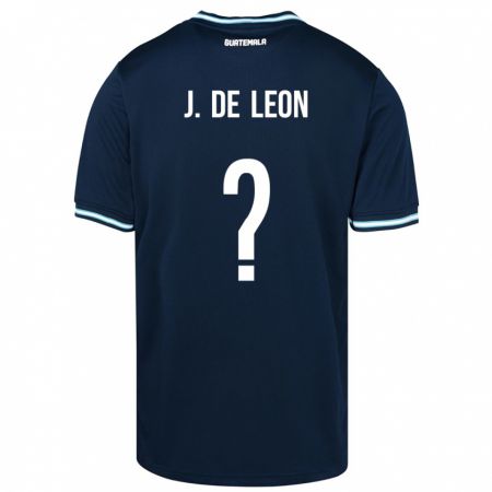 Kandiny Herren Guatemala Jose De Leon #0 Blau Auswärtstrikot Trikot 24-26 T-Shirt