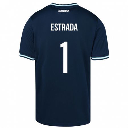 Kandiny Herren Guatemala Alexia Estrada #1 Blau Auswärtstrikot Trikot 24-26 T-Shirt