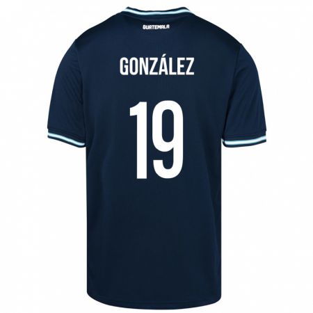 Kandiny Herren Guatemala Karen González #19 Blau Auswärtstrikot Trikot 24-26 T-Shirt