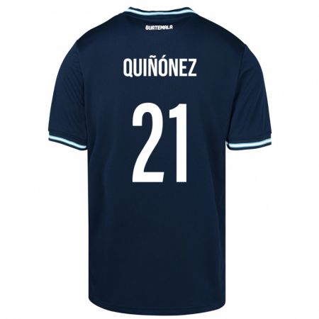 Kandiny Herren Guatemala Andrea Quiñónez #21 Blau Auswärtstrikot Trikot 24-26 T-Shirt